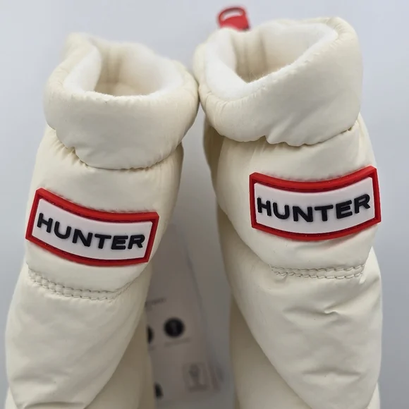 NIB NWT Hunter Intrepid Tall Rain/Snow Boots, White Willow/Gum, Women's 6 - Picture 10 of 16